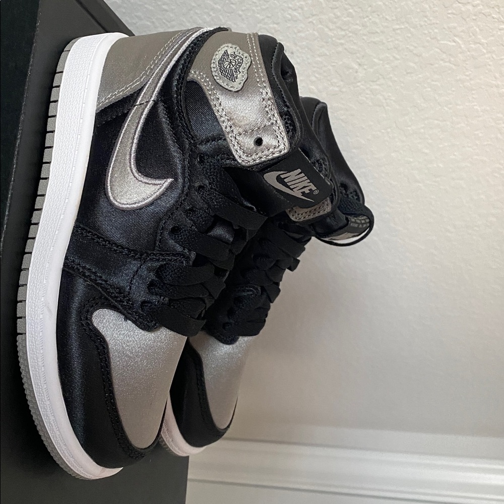 Black and Gray High-Top Sneakers